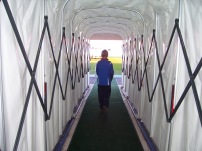 Walking down the tunnel