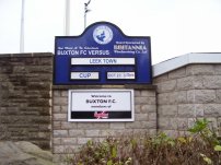 The next match at Buxton sign