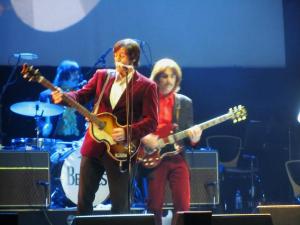 McCartney and Harrison in the later Beatles outfits